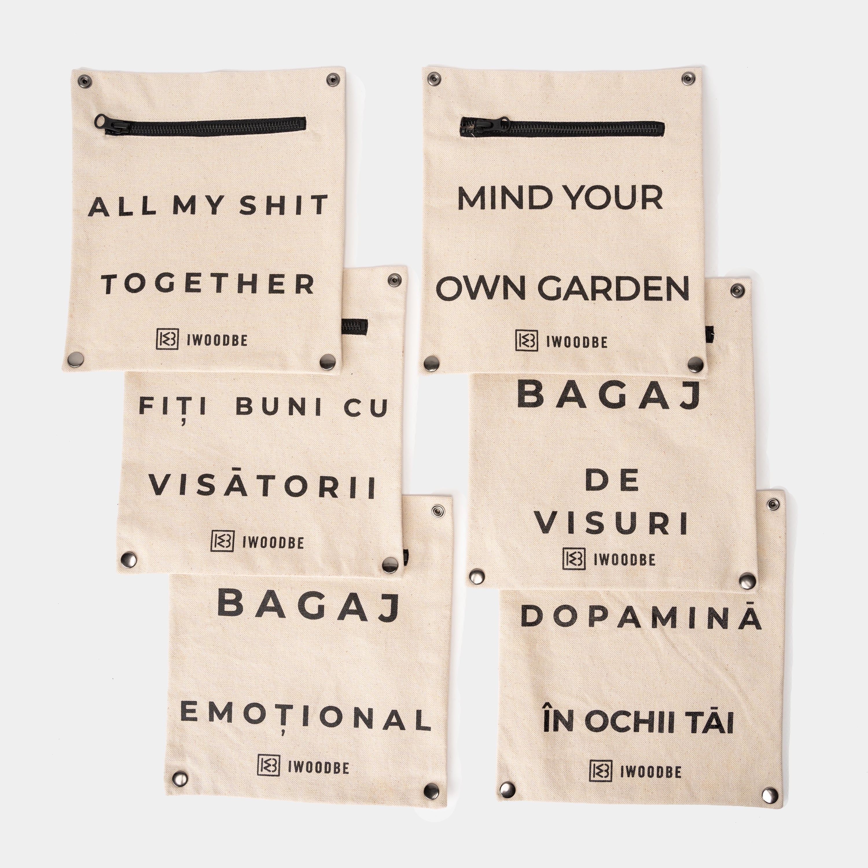 GEANTĂ BUMBAC - VISATORII, Barete reglabile, Buzunar detasabil