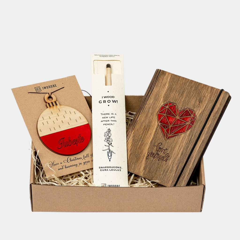 Pachet cadou Craciun, Love yourself, Agenda, Decoratiune, Creion