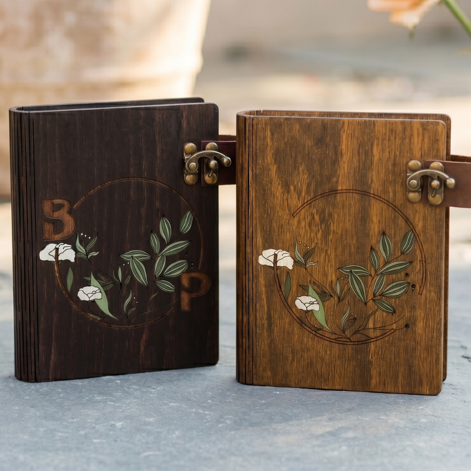 Album Foto Personalizat, Pictat, Cuplu, Nunta, Initiale, poze 10x15