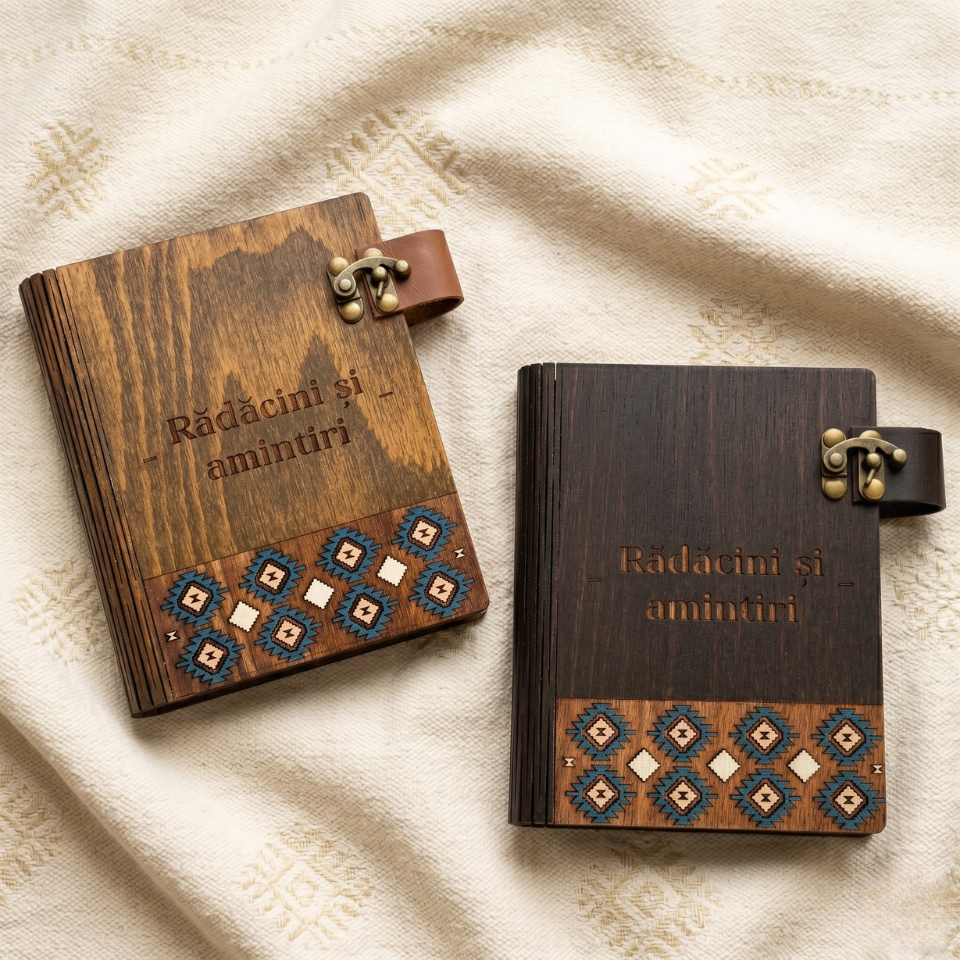 Album Foto Personalizat, Radacini si amintiri, Motiv Traditional Romanesc, poze 10x15