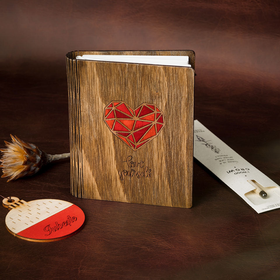 Pachet cadou Craciun, Love yourself, Agenda, Decoratiune, Creion