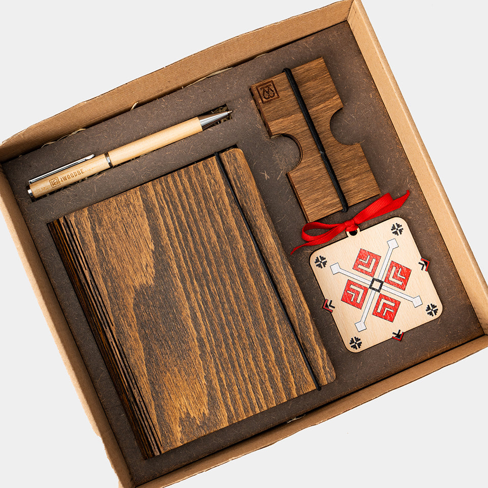 PACHETE AGENDE LEMN SET
