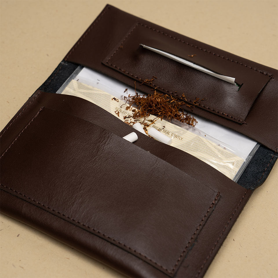 PORT TUTUN PIELE – TOBACCO POUCH MARO SUBȚIRE