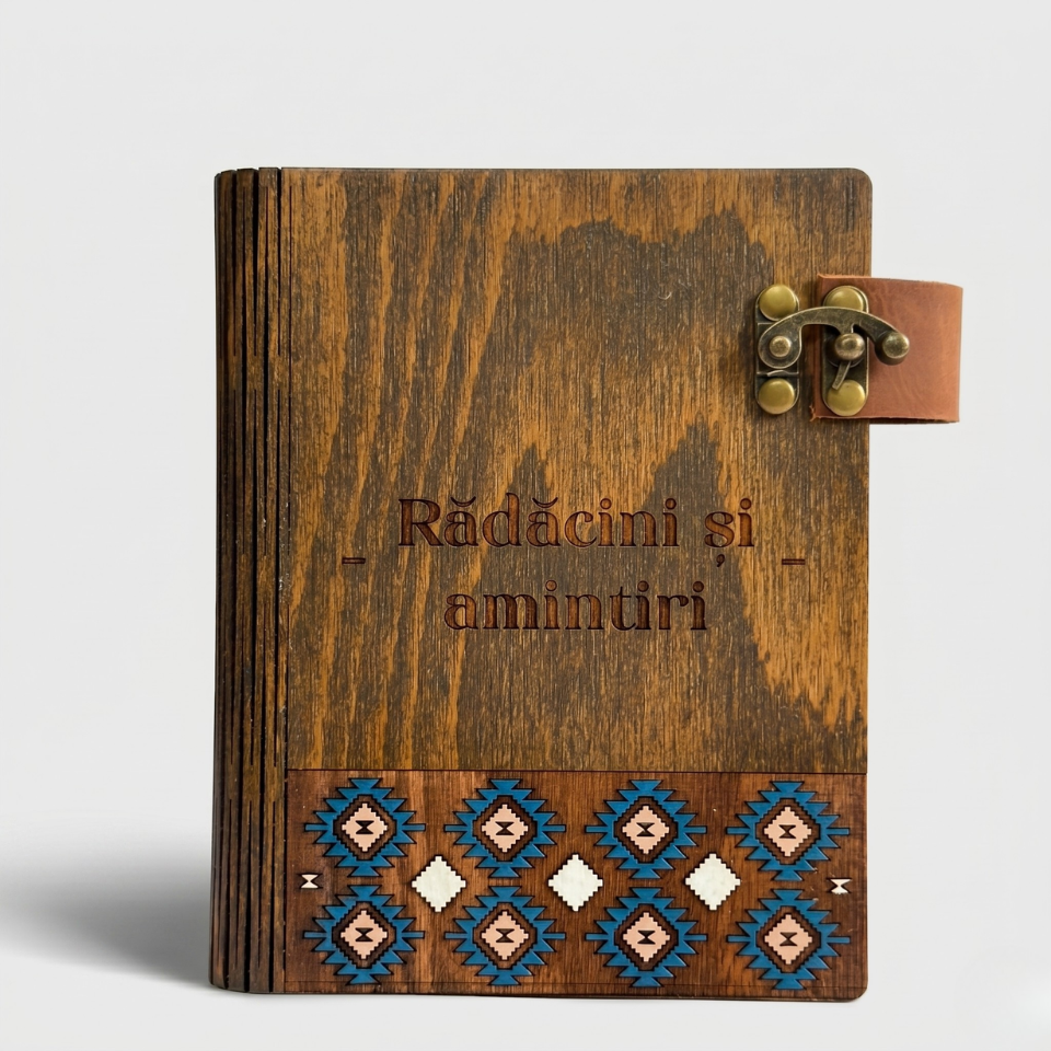 Album Foto Personalizat, Radacini si amintiri, Motiv Traditional Romanesc, poze 10x15