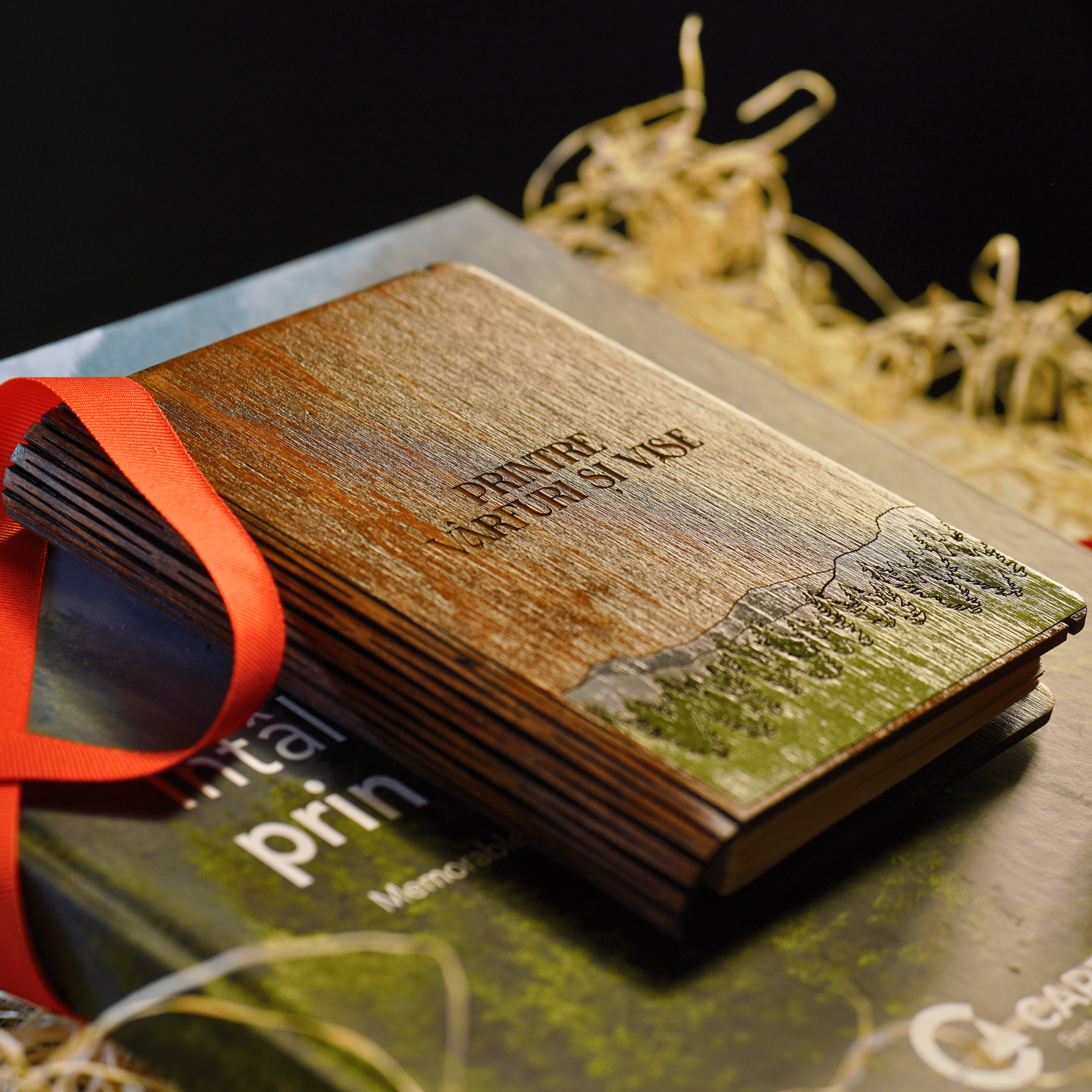 Pachet „Un munte de vise”: album foto Munții Făgăraș printat + agendă lemn