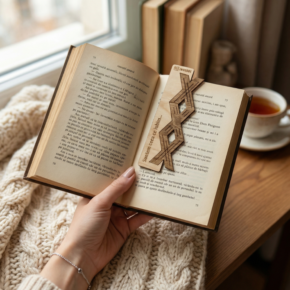 Pachet Cadou Martie - Martisor Brancusi, Semn Carte, Vin, Voucher