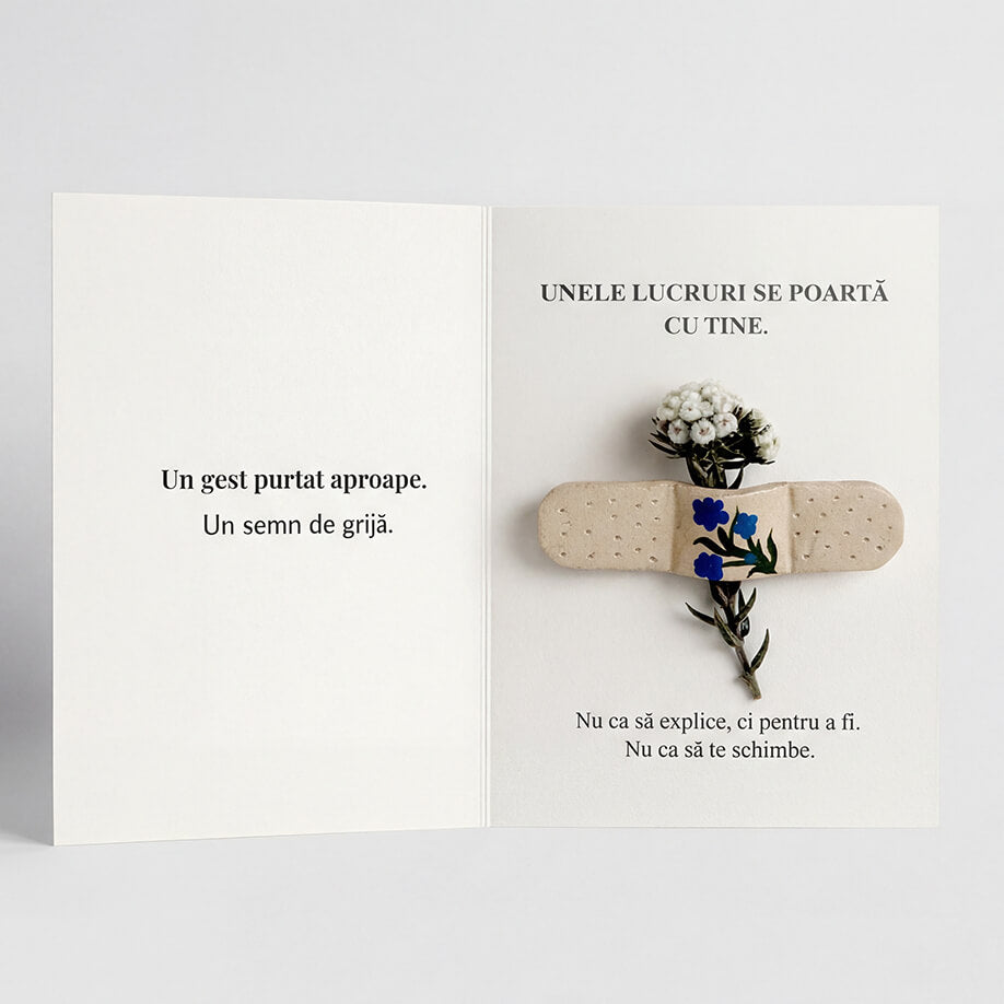 Martisor Brosa Pansament, Grija de Tine, Pictat Manual