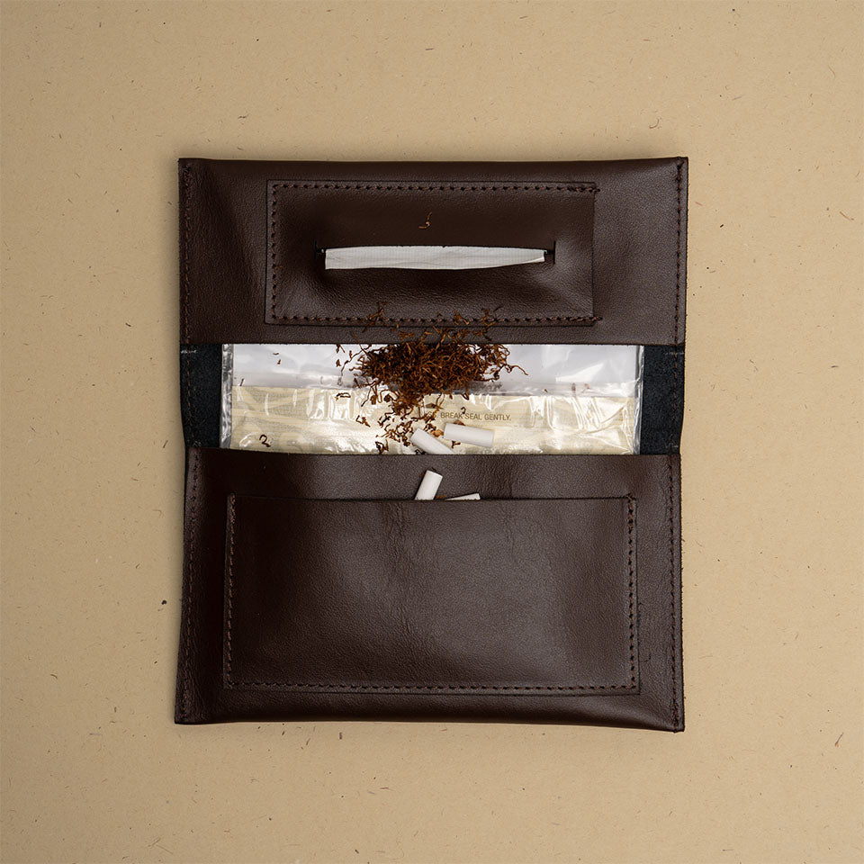 PORT TUTUN PIELE – TOBACCO POUCH MARO SUBȚIRE